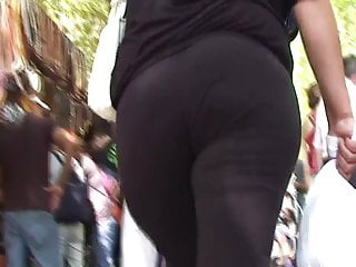 Candid Booty In Black Lycra