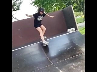 Skate Girl Showing Underpants