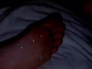 Filming Friend Cumming On My Wife's Feet